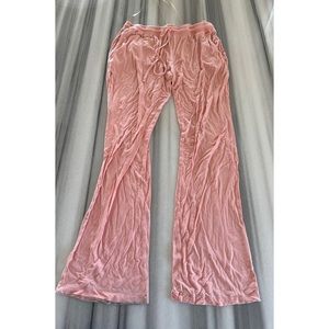 Pink Flared Wide Leg Sweatpants Size S